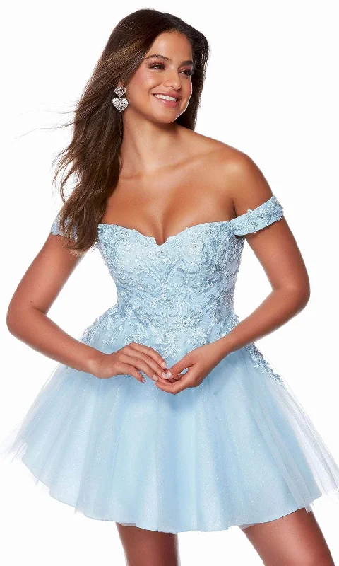 Price Drop Alyce Paris 3156 - Lace Embroidered A-Line Homecoming Dress