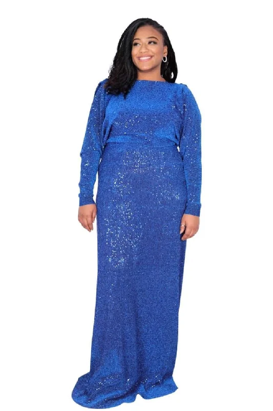 Low Prices Blue Shiny Dress Sparkling