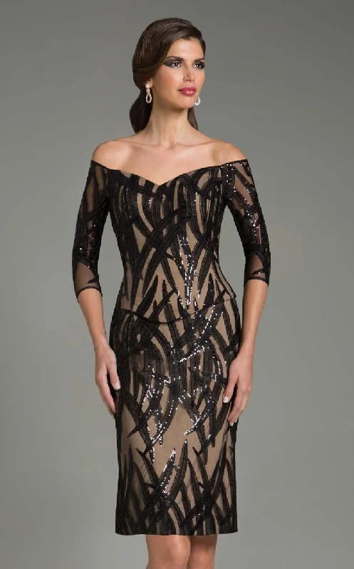 Lowest Price Feriani Couture Beaded Print Off Shoulder Cocktail Dress - 1 pc Black/Nude In Size 16 Available Lowest Price Feriani Couture Beaded Print Off Shoulder Cocktail Dress - 1 pc Black/Nude In Size 16 Available
