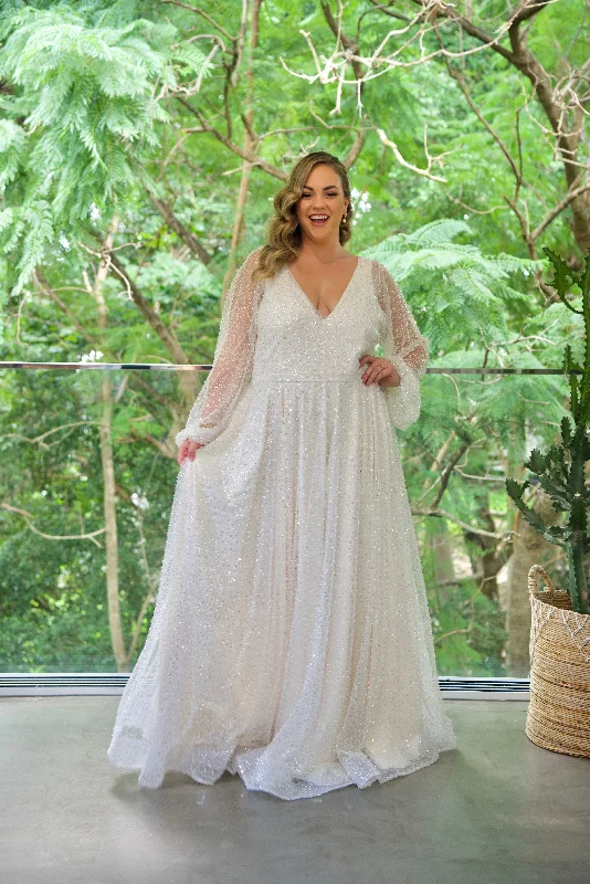 Discount Days Halo Gown with Milky Off White Underlay