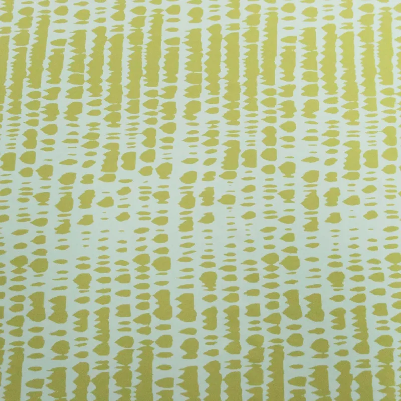 Midnight Madness Alligator Mustard and White Background Crepe Polyester Fabric