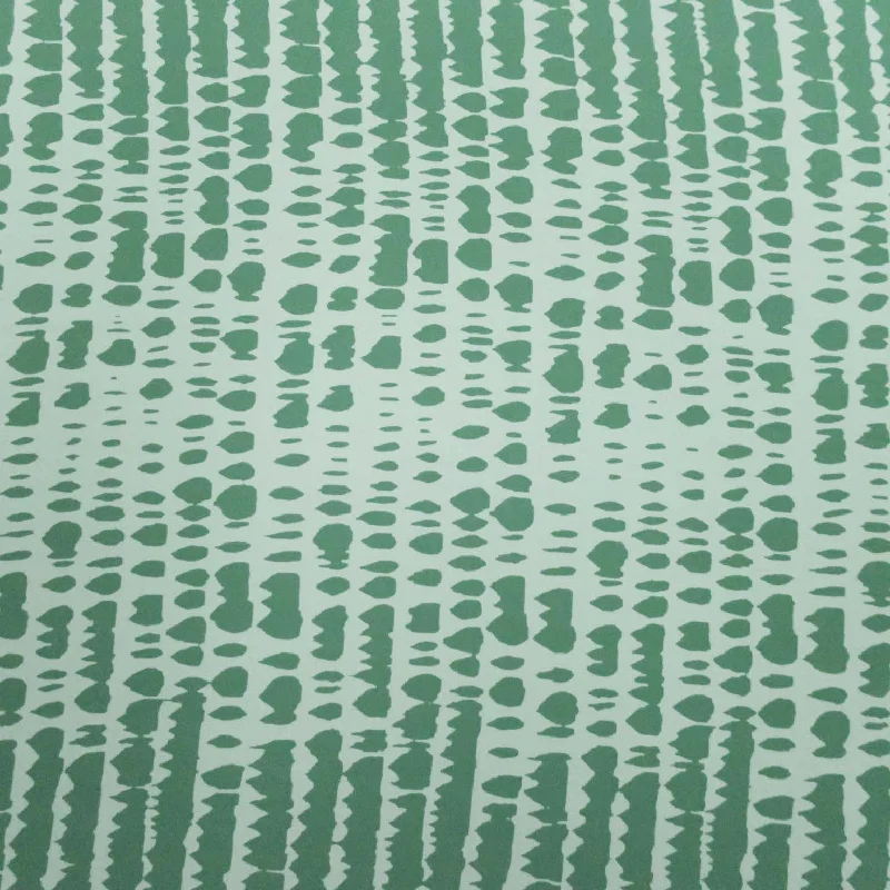 Overstock Alligator Green and White Background Crepe Polyester Satin Fabric