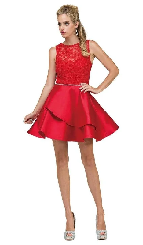 Bonus Savings Dancing Queen - Lace Layered A-Line Cocktail Dress 2011 - 1 pc Red in Size XL Available Bonus Savings Dancing Queen - Lace Layered A-Line Cocktail Dress 2011 - 1 pc Red in Size XL Available