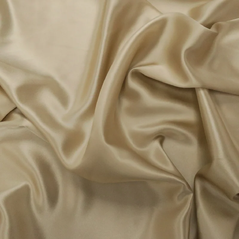 Savings Event Silk Charmeuse Fabric Champagne Solid 54" 19mm