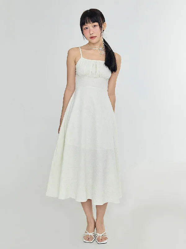 Blowout Sale [ADOREBELLE] SS 24 FLOWER LONG DRESS - CREAM