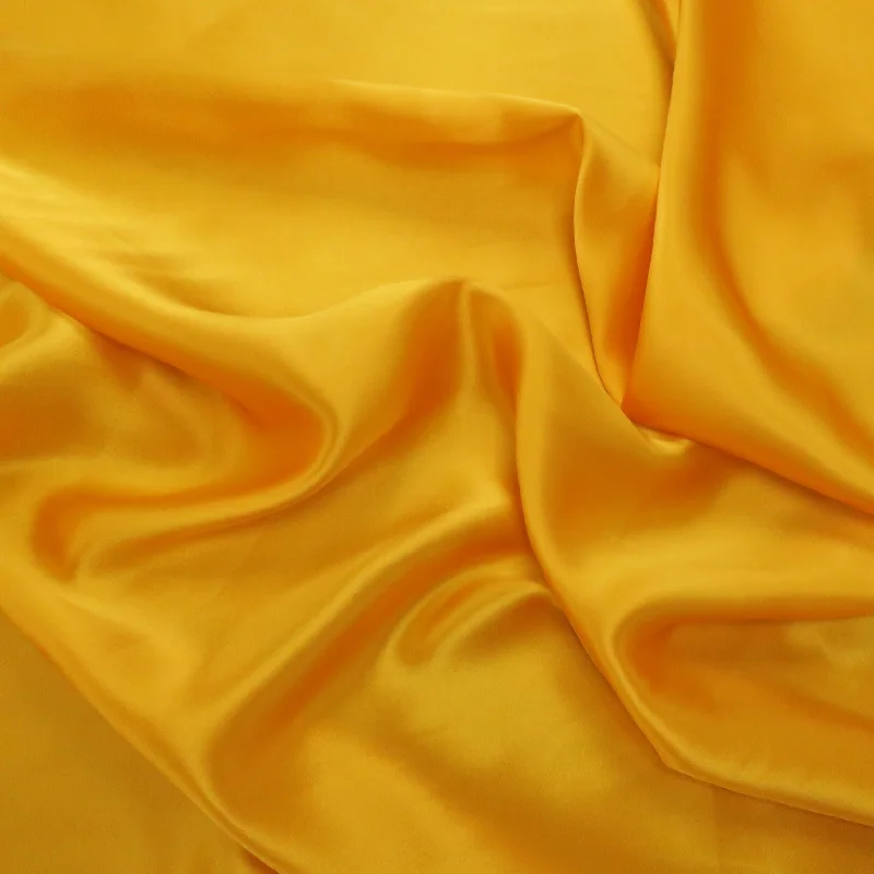 Final Clearance Silk Charmeuse Fabric Honey Yellow Solid 54" 19mm