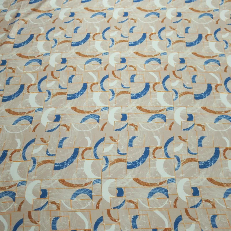 Bonus Savings Blush with Abstract Pattern Charmeuse Polyester Fabric