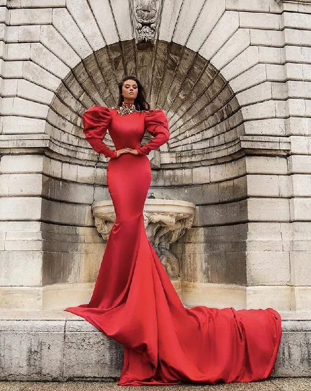 Discount Deals Luxe Evening Dress Red