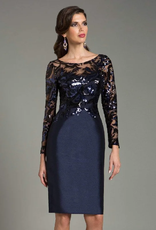 Special Buy Feriani Couture - Sequined Sheer Short Dress 18474 - 1 pc Navy in size 20 Available Special Buy Feriani Couture - Sequined Sheer Short Dress 18474 - 1 pc Navy in size 20 Available