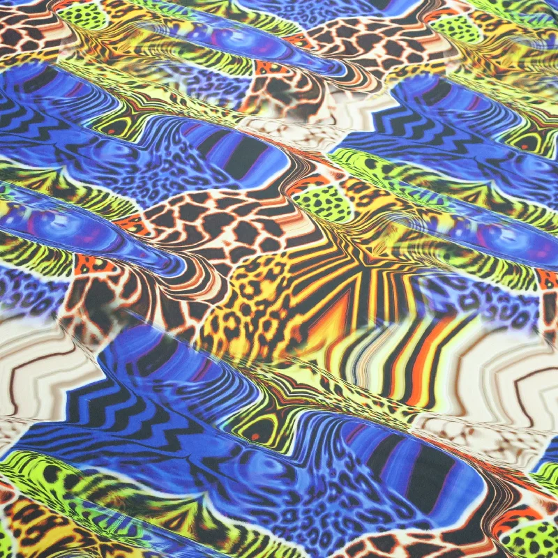 Price Break Multicolored Animal Print Charmeuse Polyester Fabric