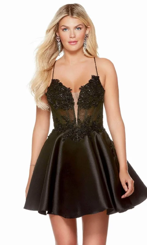 Extra Savings Alyce Paris 3170 - Foliage Beaded Corset Homecoming Dress
