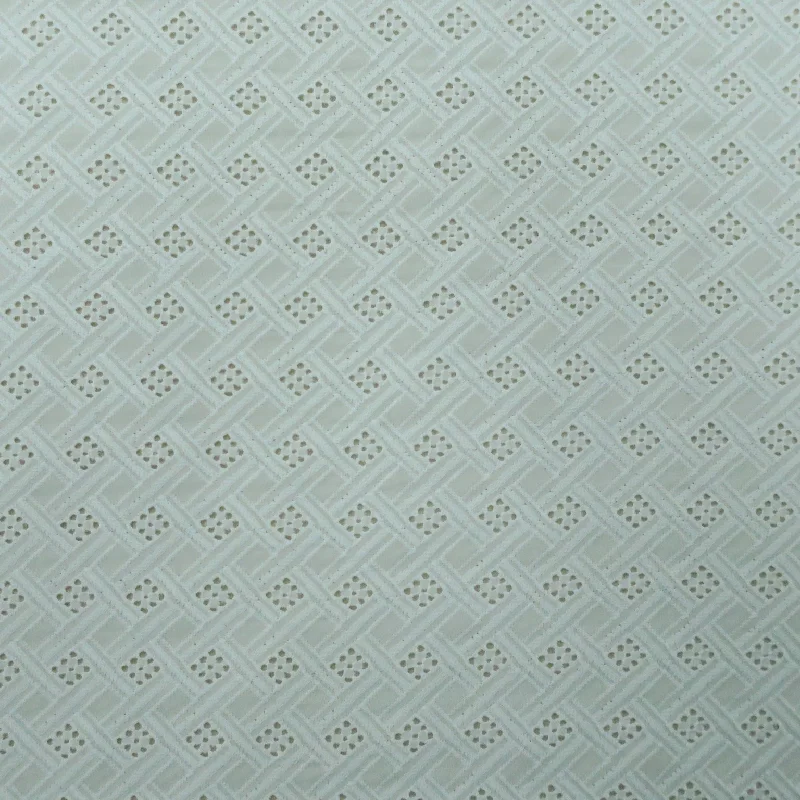 Time-Limited Offer White Diamond Embroidered Cotton Lace