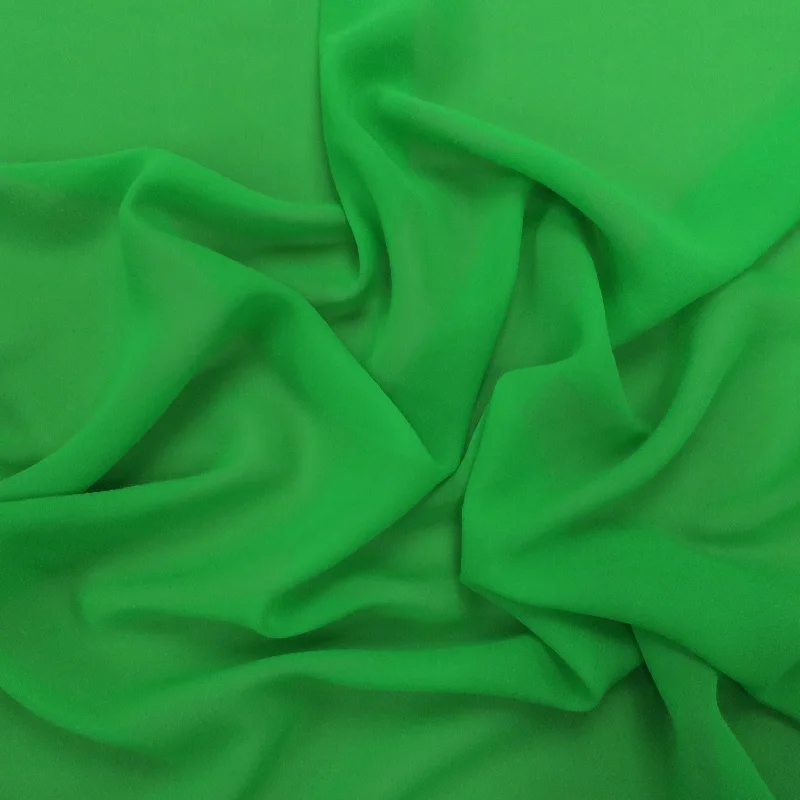 Unbeatable Prices Silk Georgette Chiffon Fabric 54" Green Solid 10mm 100% Silk
