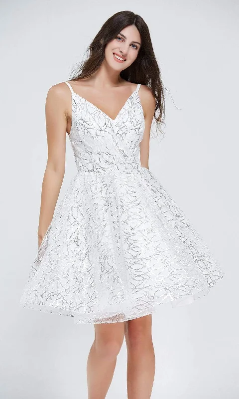 Best Bargains J'Adore Dresses - J20088 Tiny Sequined A-line Dress