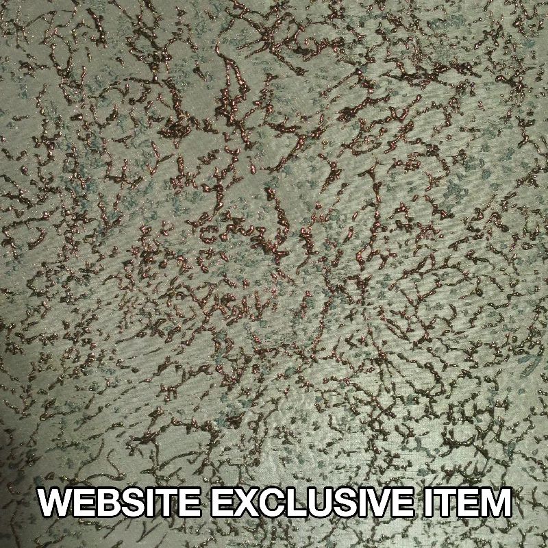 Time-Limited Offer Light Brown Metallic Background with Bronze Abstract Textured Brocade Fabric