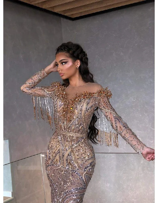 Special Savings Luxury Evening Gown Gold Pattern