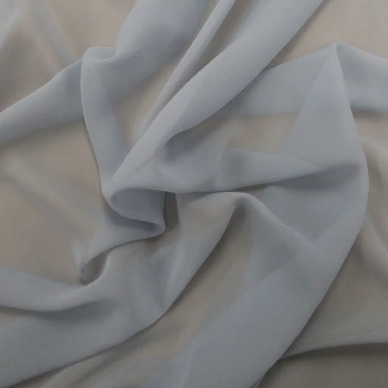 Epic Deals Silk Georgette Chiffon Fabric 54" Powder Blue Solid 10mm 100% Silk