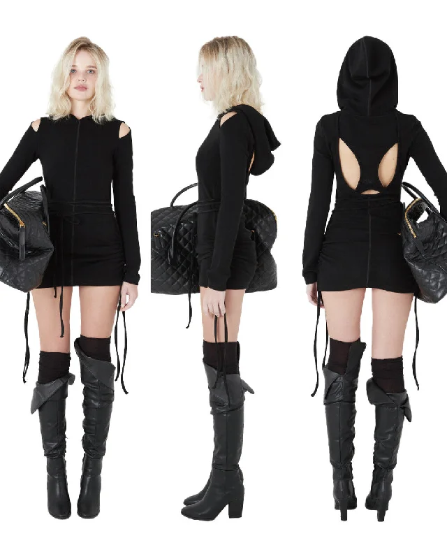 Extra Discounts [NILLER] Summer 24 RACERBACK CUT-OUT SHIRRING DRESS / BLACK
