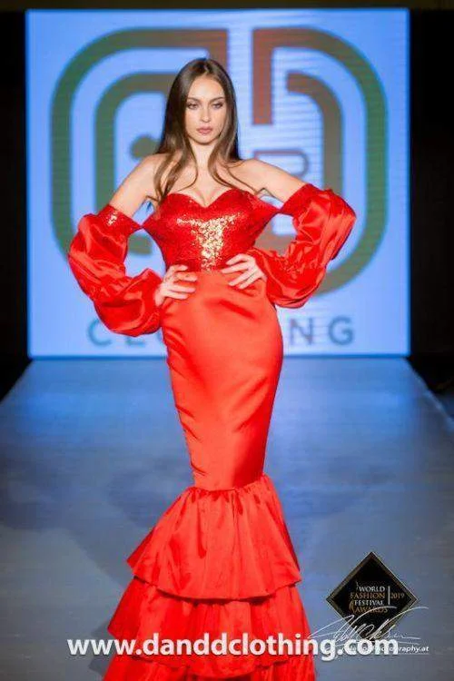 Special Price D&D Red Carpet Red Sexy Dress