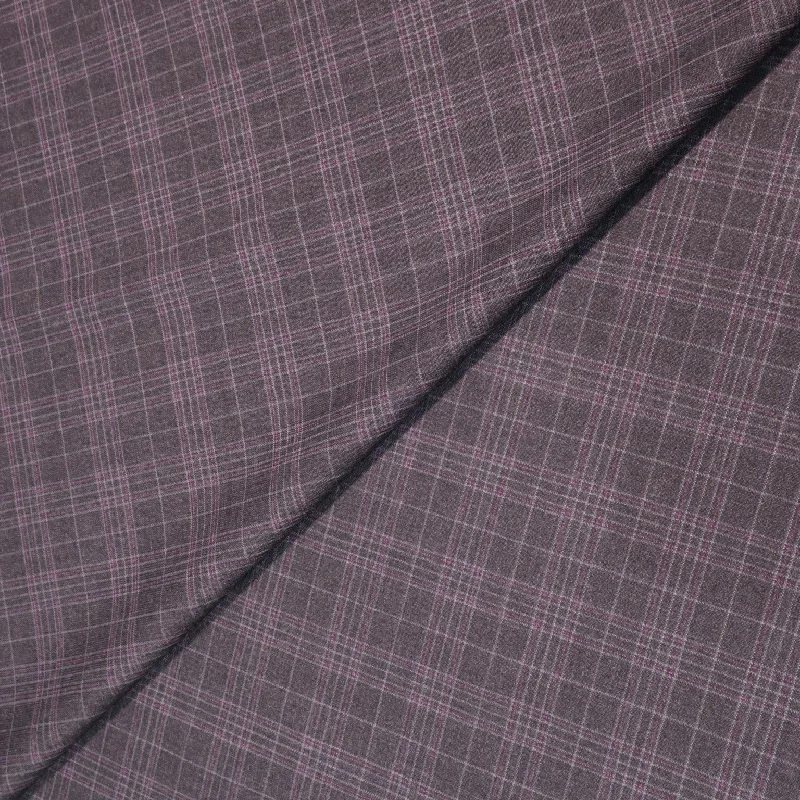 Reduced Prices Dark Grey Plaid Voyage Wool Dormeuil Fabric