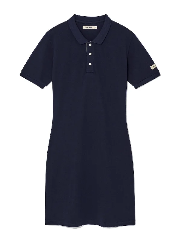 Shop and Save [GLOWNY] SS 24 HERITAGE POLO DRESS (NAVY)