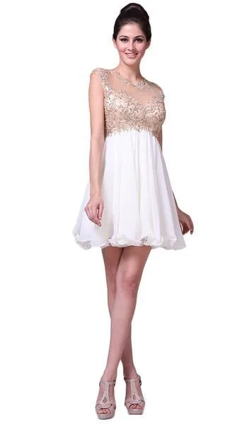Today’s Deal Cinderella Divine - Lace Appliqued Bodice Empire Waist Cocktail Dress 71 - 1 pc Cream In Size 12 Available Today’s Deal Cinderella Divine - Lace Appliqued Bodice Empire Waist Cocktail Dress 71 - 1 pc Cream In Size 12 Available