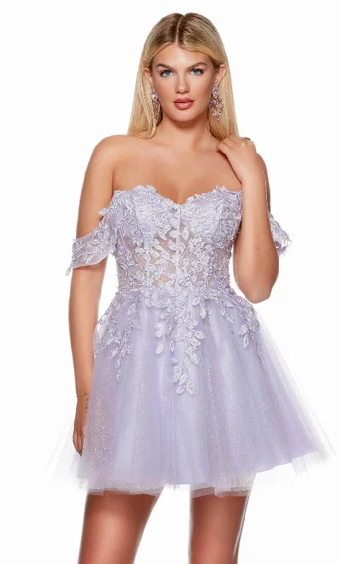 Crazy Savings Alyce Paris 3159 - Foliage Appliqued Sweetheart Cocktail Dress