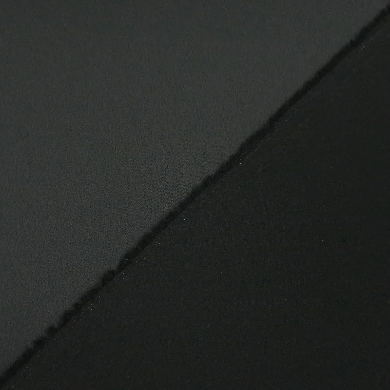 Midnight Sale Black Recycled Polyester Blend Crepe Fabric
