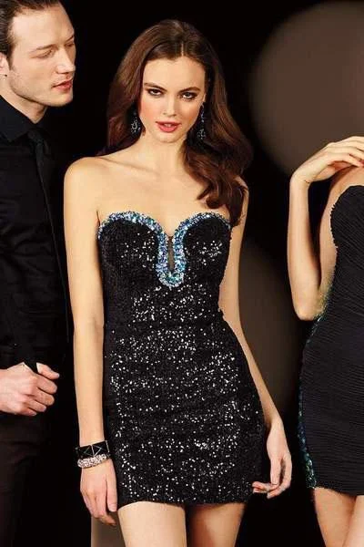 Great Deals Alyce Paris - 4393 Strapless Full Sequin Short Cocktail Dress 439 - 1 pc Fuchsia In Size 6 Available