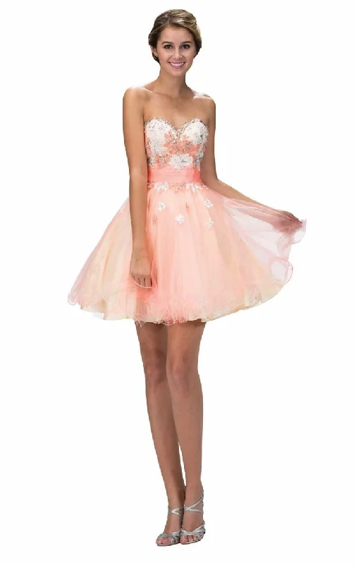 Take Advantage Elizabeth K - GS2131 Strapless Floral Cocktail Dress
