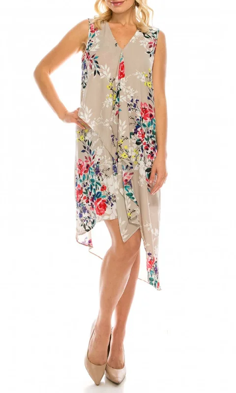 Final Markdown Adrianna Papell - AP1D102209 Floral High Low Dress
