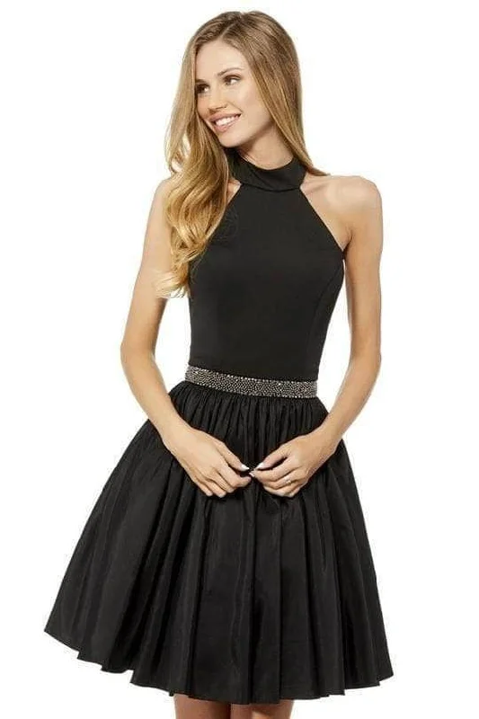Online Only Sherri Hill - 52064 High Halter Neck Cocktail Dress - 1 pc Black In Size 6 Available Online Only Sherri Hill - 52064 High Halter Neck Cocktail Dress - 1 pc Black In Size 6 Available