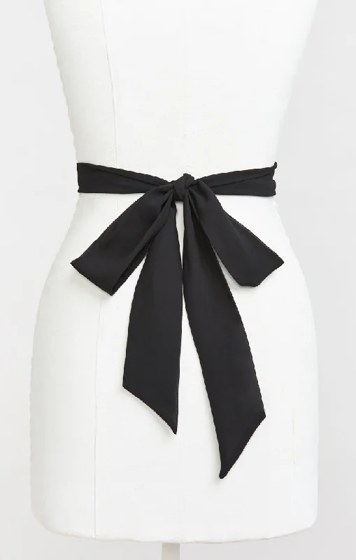 Markdowns Bridesmaid Sash ~ Black Chiffon