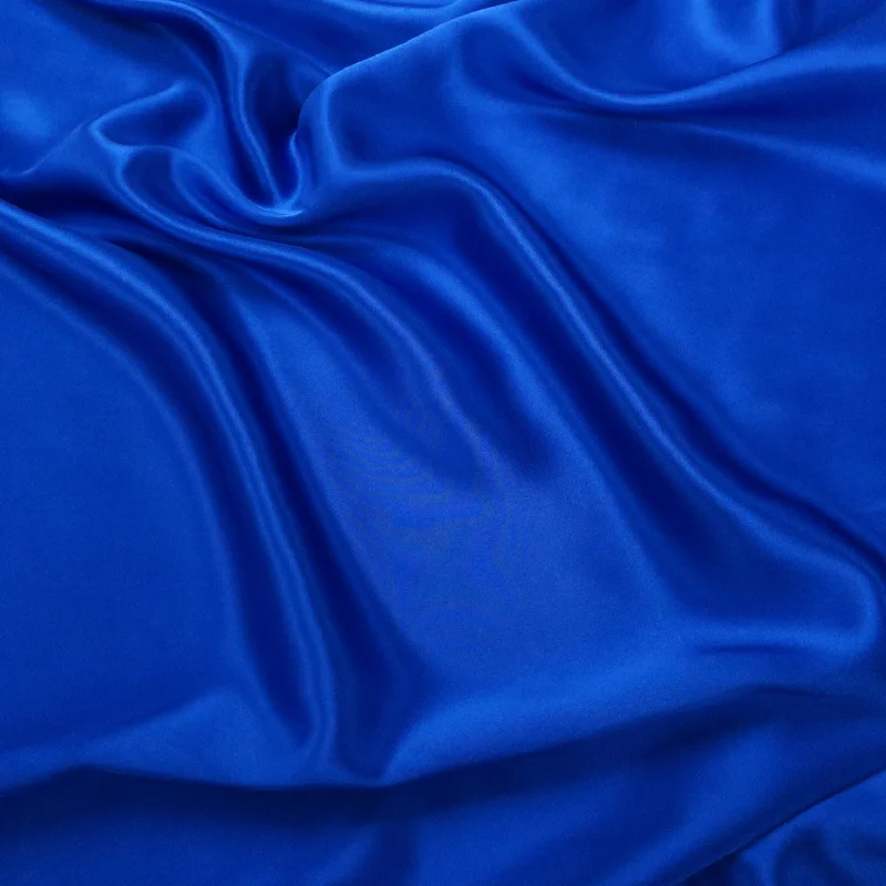 Great Deals Royal Blue Solid 54" Wide Silk Charmeuse Fabric 19mm