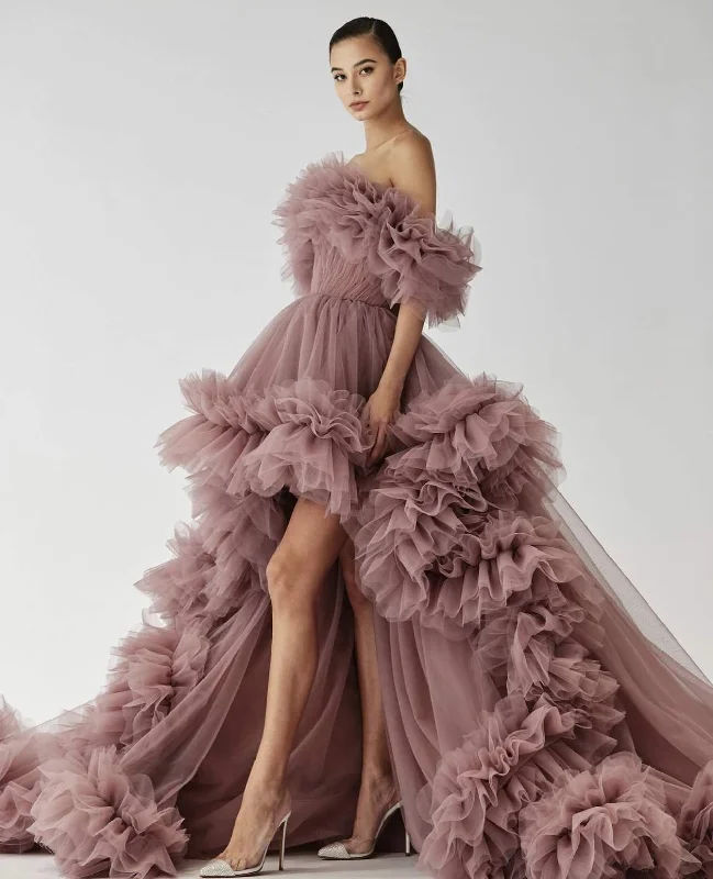 Final Clearance Ball Gown Evening Dress Pink