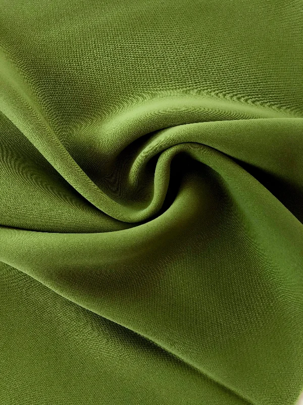 Fantastic Offers Sapphire Green Solid Semi Stretch Crepe Petalo Di Rosa Fabric