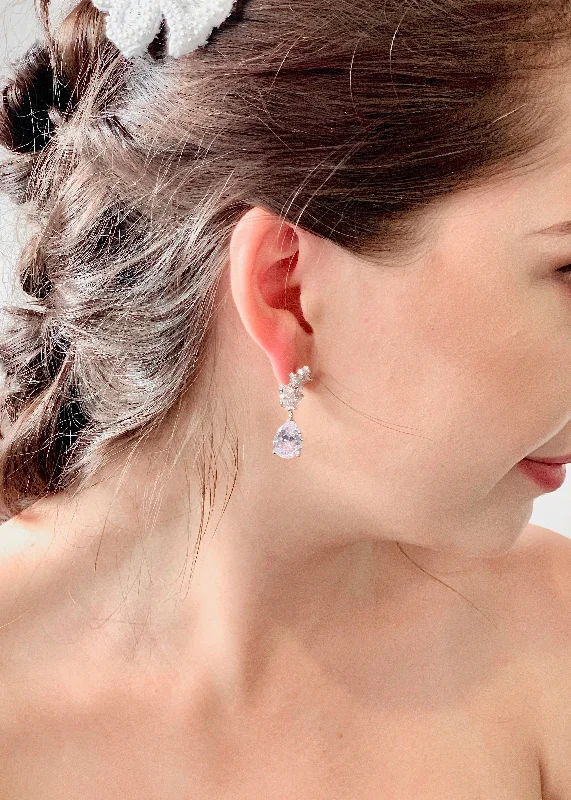 Price Drop Urban Dust Leaf Drop Earrings - Silver