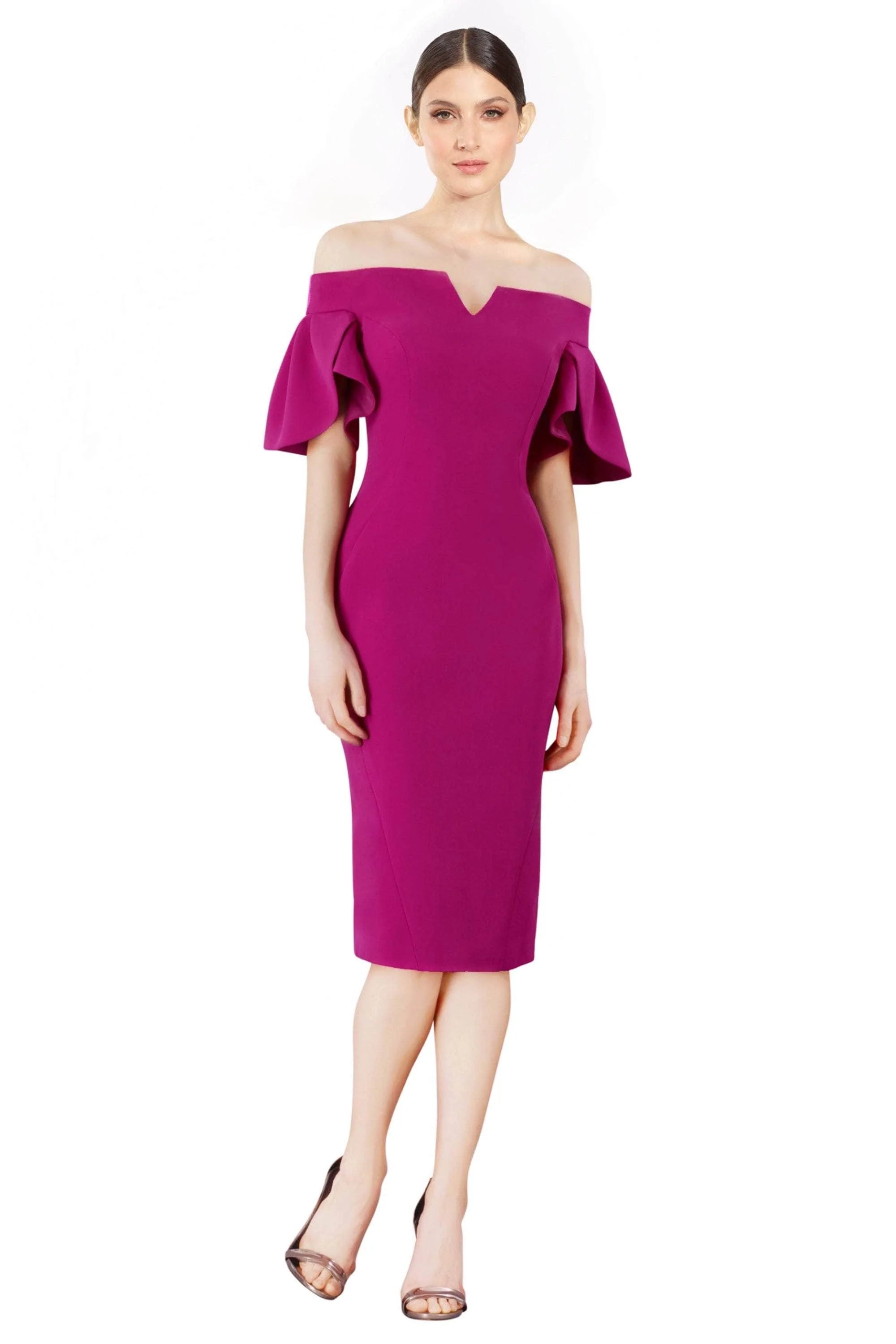 Quick Sale Janique - Short Sleeve Knee-Length Formal Dress 1942