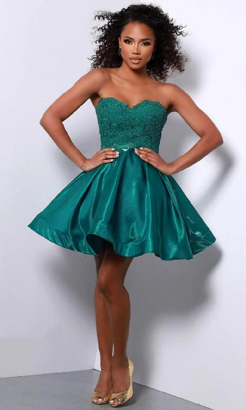 Friends and Family Sale Johnathan Kayne 2794 - Strapless Lace and Satin Cocktail Dress