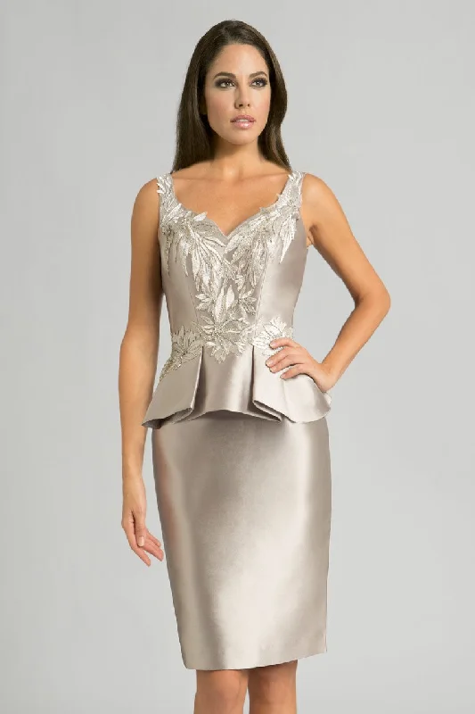 Huge Savings Feriani Couture Embroidered Sleeveless Peplum Cocktail Dress 18620