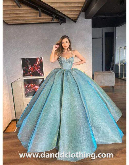 Discount Deals Luxury Evening Dress Light Blue Full Length