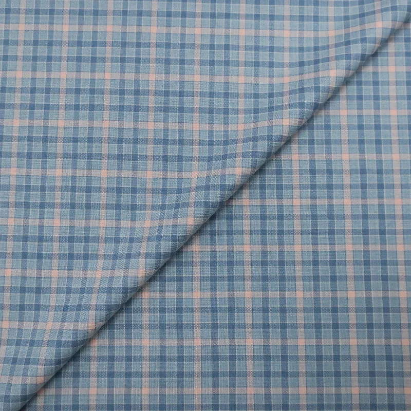 Huge Discounts Light Blue Windowpane Wool Dorsilk Dormeuil Fabric