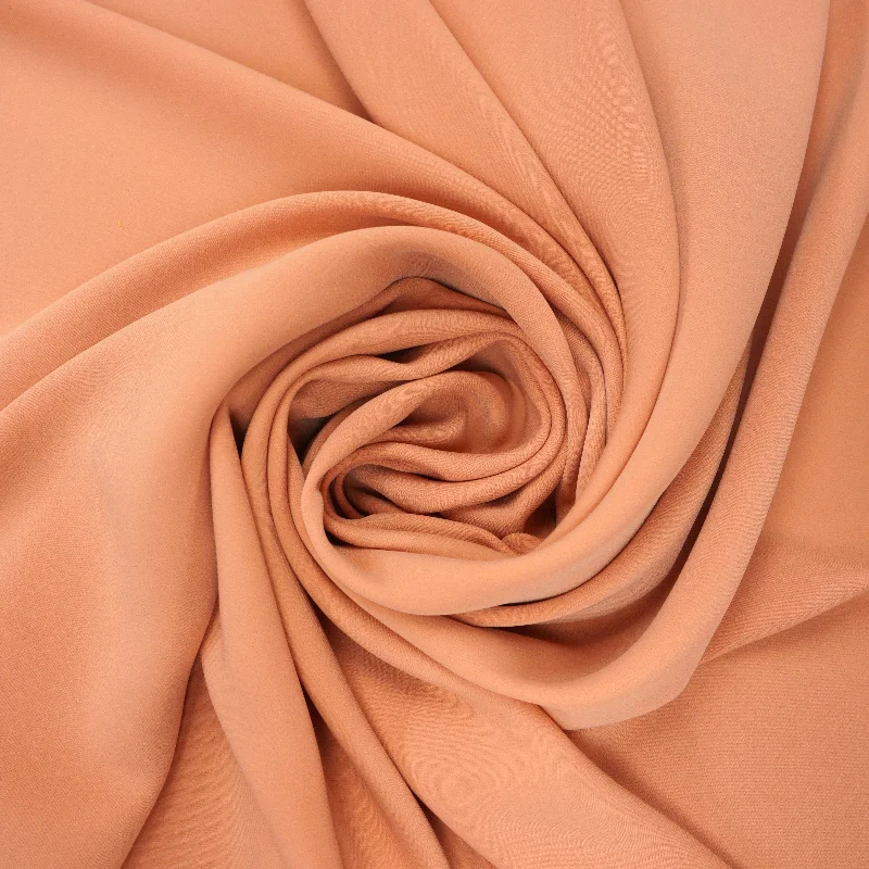 Markdowns Peach Skin Solid Semi Stretch Crepe Petalo Di Rosa Fabric