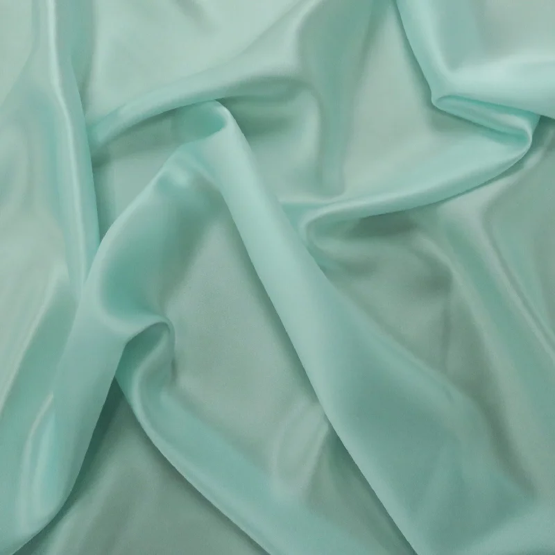 Act Now Silk Charmeuse Fabric Mint Solid 54" 19mm