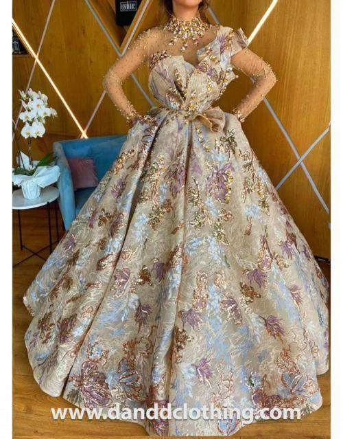 Instant Discount Luxury Evening Dress With Puffy Skirt