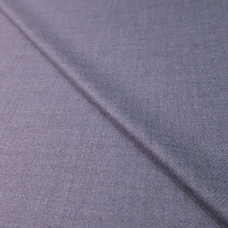 Don't Wait Slate Blue Wool Silk Zelander Plain Loro Piana Fabric