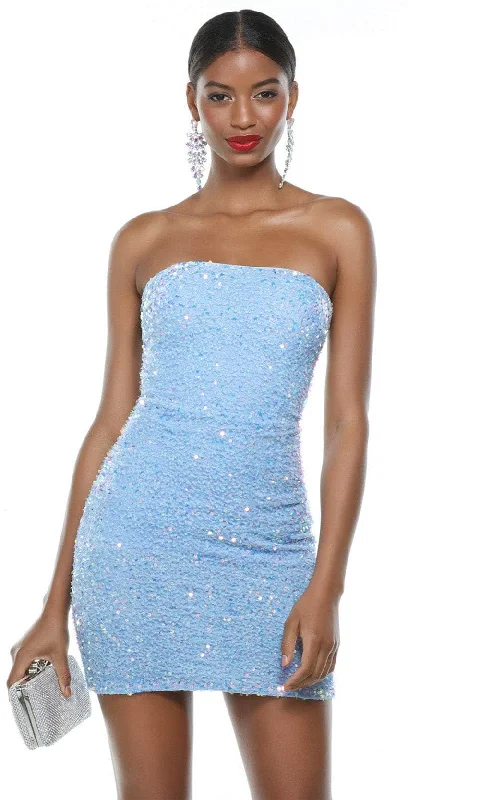 Now or Never Alyce Paris 4605 - Strapless Sequined Cocktail Dress