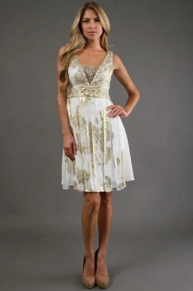 Online Only Sue Wong Ivory Gold Short Dress Cocktail Dress - 1 pc Ivory/Gold in Size 10 Available Online Only Sue Wong Ivory Gold Short Dress Cocktail Dress - 1 pc Ivory/Gold in Size 10 Available