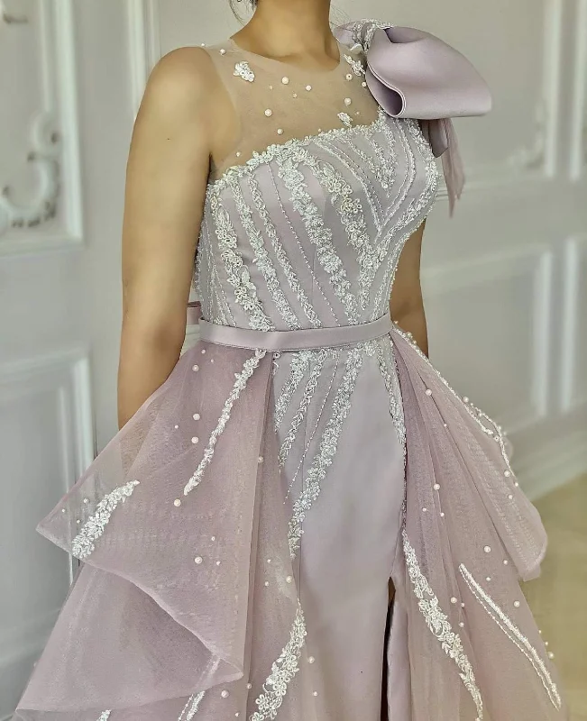 Don't Miss Light Pink Evening Dress Flowers
