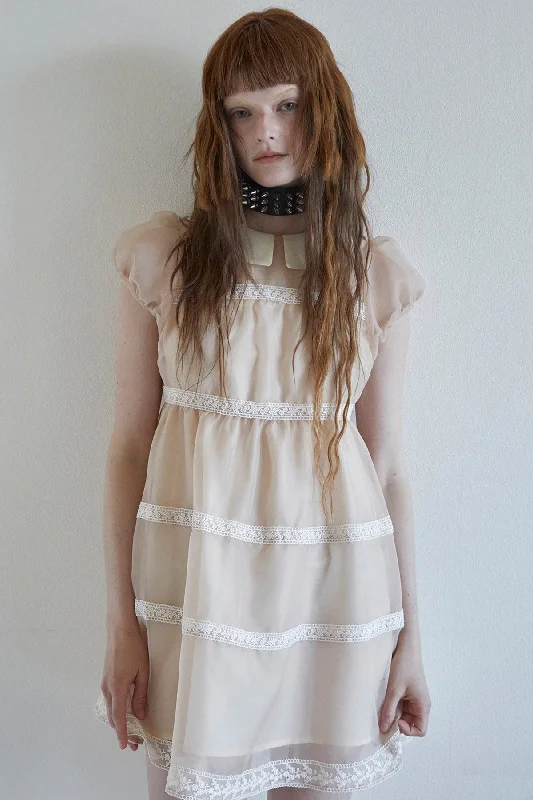 Midnight Sale [DARED] SS 24 BABYDOLL DRESS IN PEACH FUZZ